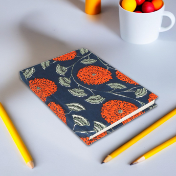 Floral Block Print Diary | Handmade Diary for Writing & Notes