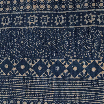 Decorative Handloom Blue Cotton Rug with Ethnic Pattern | Handwoven Area Rug for Living Room & Home Decor