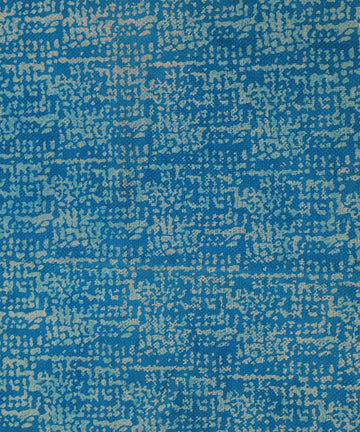 Textured Teal and White Knit Rug | Handcrafted Cotton Area Rug for Home & Living Room Decor