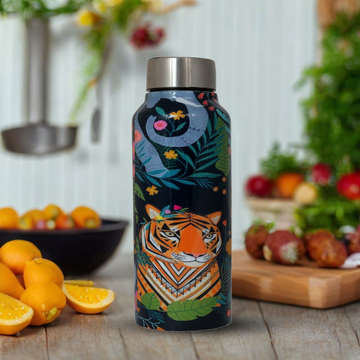 Handcrafted Eco-Friendly Meenakari Steel Bottle(750 ML)