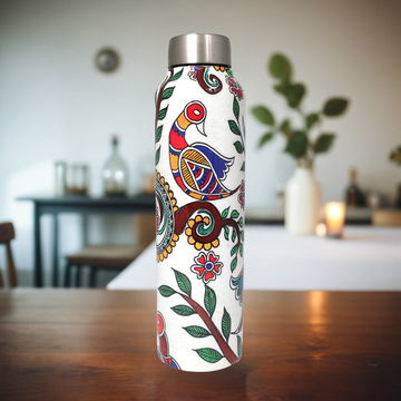Handcrafted Eco-Friendly Meenakari Stainless Steel Bottle(1L)