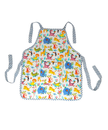 Animal Print Kids Apron | Reversible