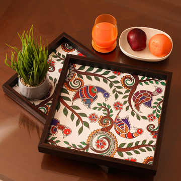 Elegant Print MDF Serving Tray | Stylish & Durable Decorative Tray for Home & Dining