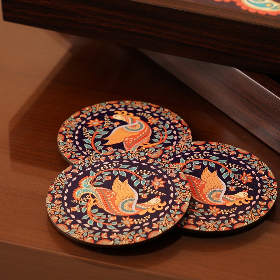 Elegant MDF Print Coaster – Stylish & Durable Design (Set Of 4)