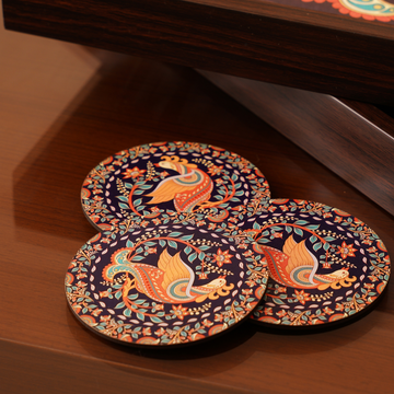 Elegant MDF Print Coaster – Stylish & Durable Design (Set Of 4)