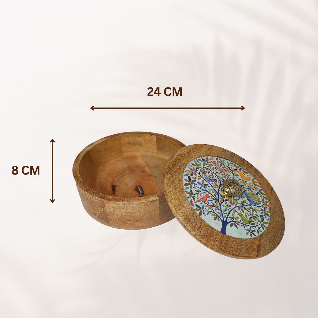 Sophisticated Wooden Multipurpose Storage Box  | Ecofriendly Tableware | Stylish & Durable