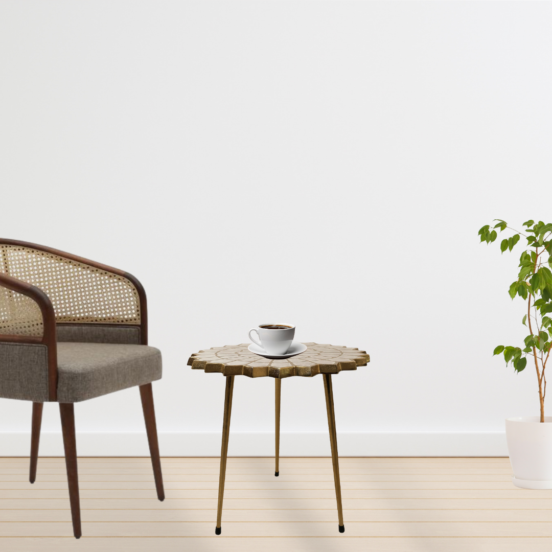 Handcrafted Lotus Center Coffee Tables | Set of 2 for Contemporary Home Decor