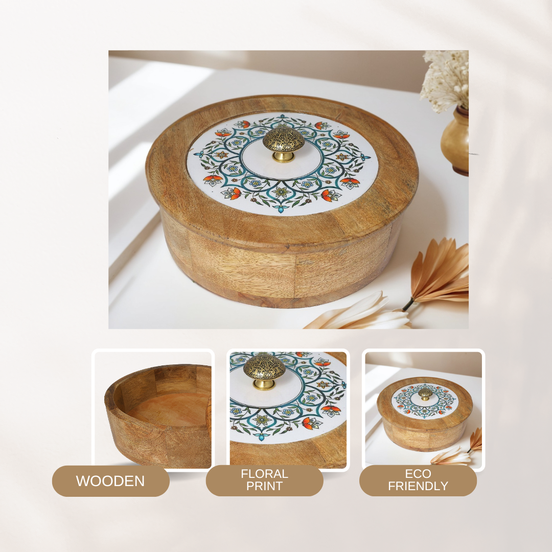 Sophisticated Wooden Multipurpose Storage Box  | Ecofriendly Tableware | Stylish & Durable