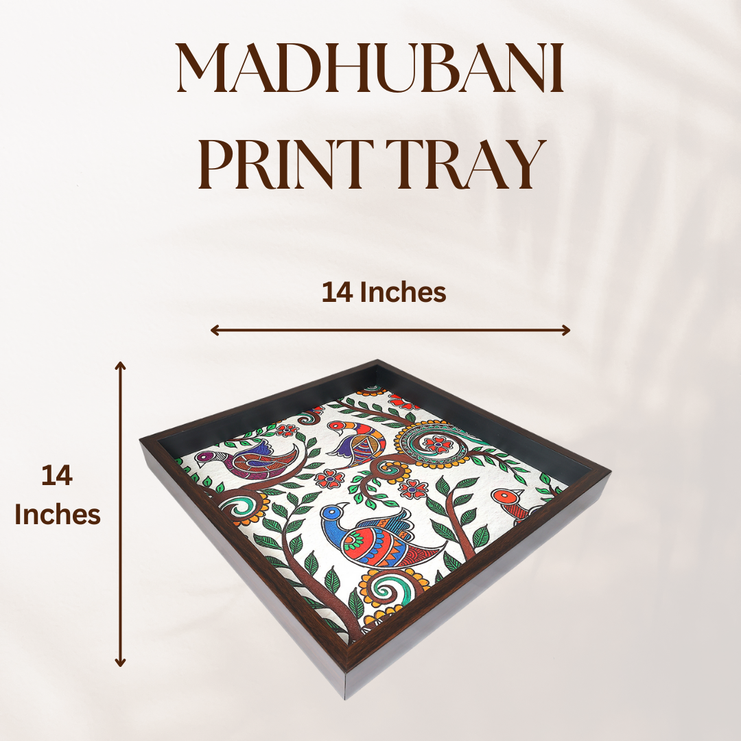 Elegant Print MDF Serving Tray | Stylish & Durable Decorative Tray for Home & Dining