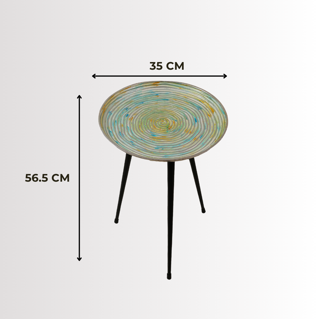 Handcrafted Textured End Table | For Contemporary Home Decor