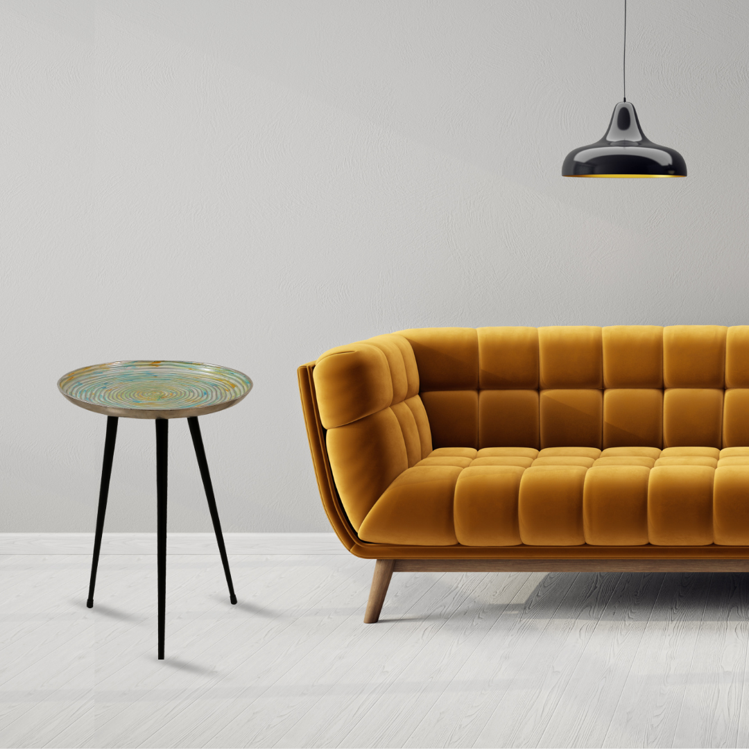 Handcrafted Textured End Table | For Contemporary Home Decor