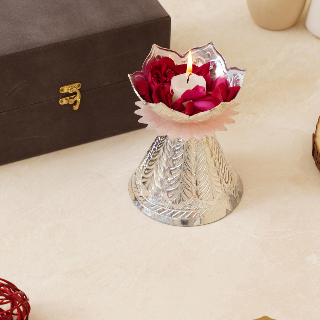 Handcrafted Flower Urli Diya Gift Box