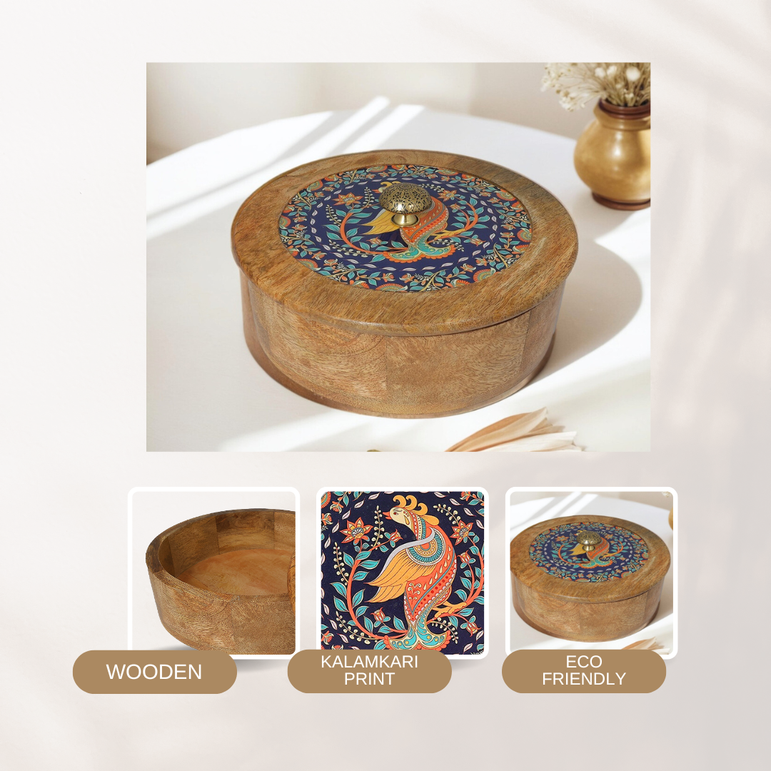 Sophisticated Wooden Multipurpose Storage Box  | Ecofriendly Tableware | Stylish & Durable