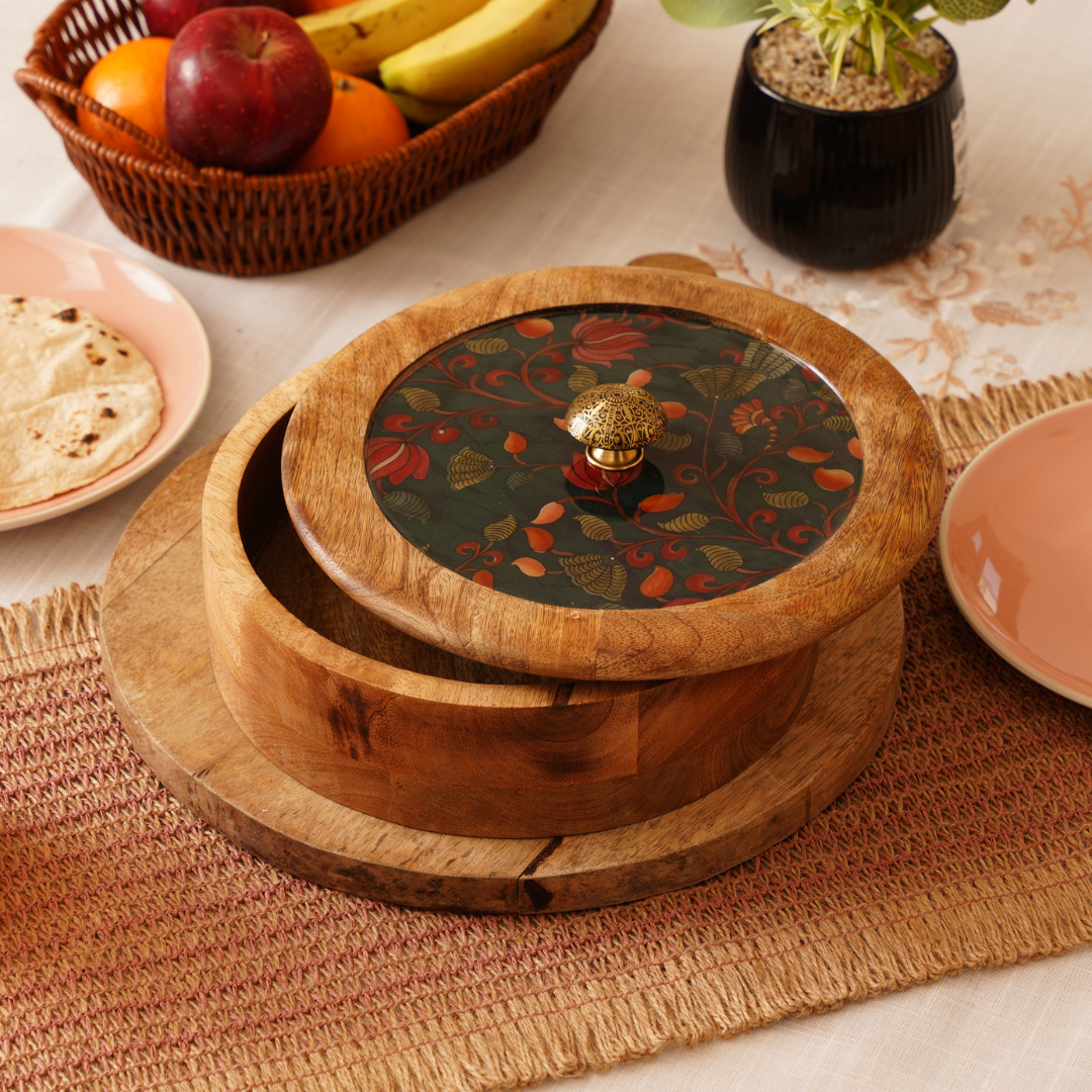 Sophisticated Wooden Multipurpose Storage Box  | Ecofriendly Tableware | Stylish & Durable