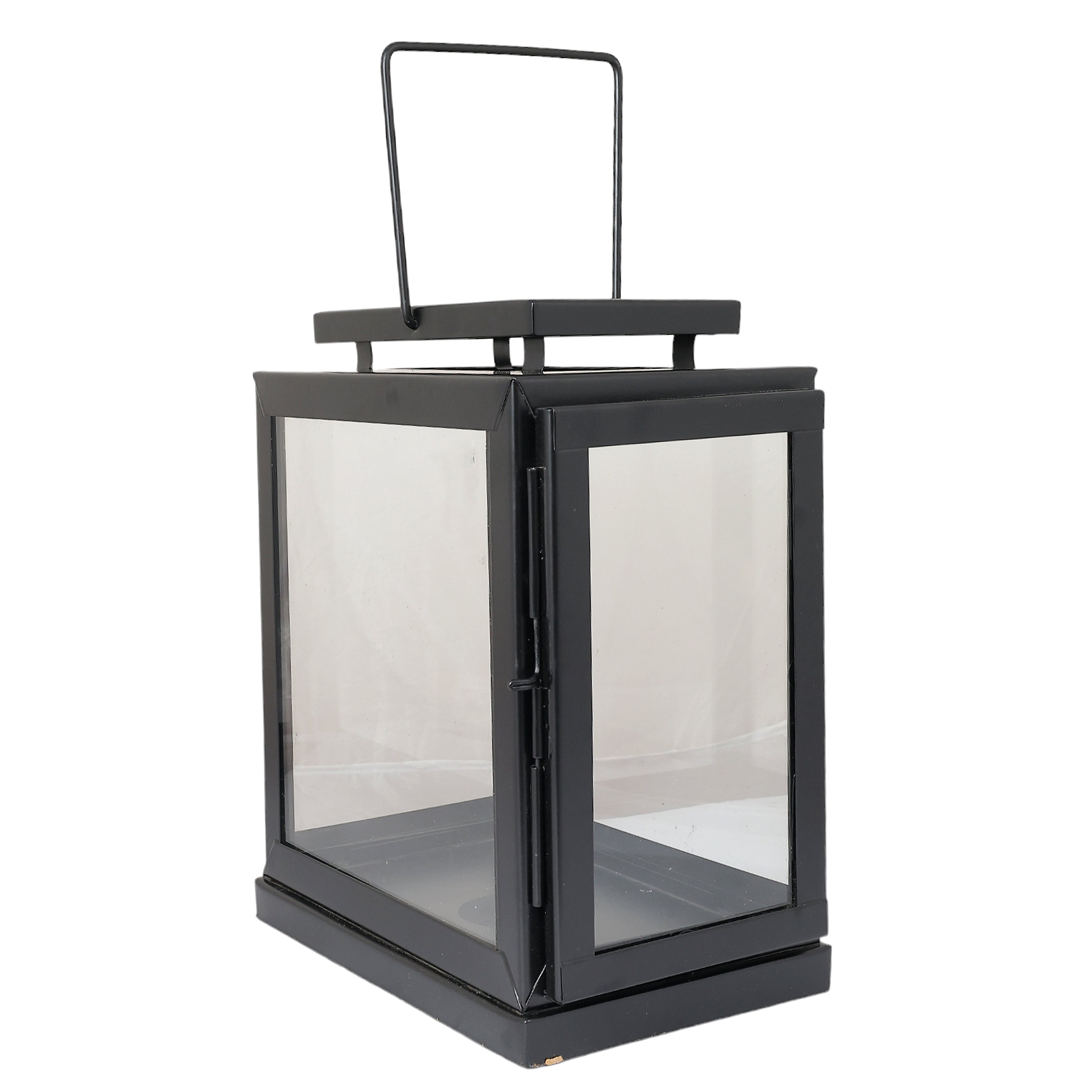 Black Metal Aroma Lamp | Contemporary Lantern for Home Decor