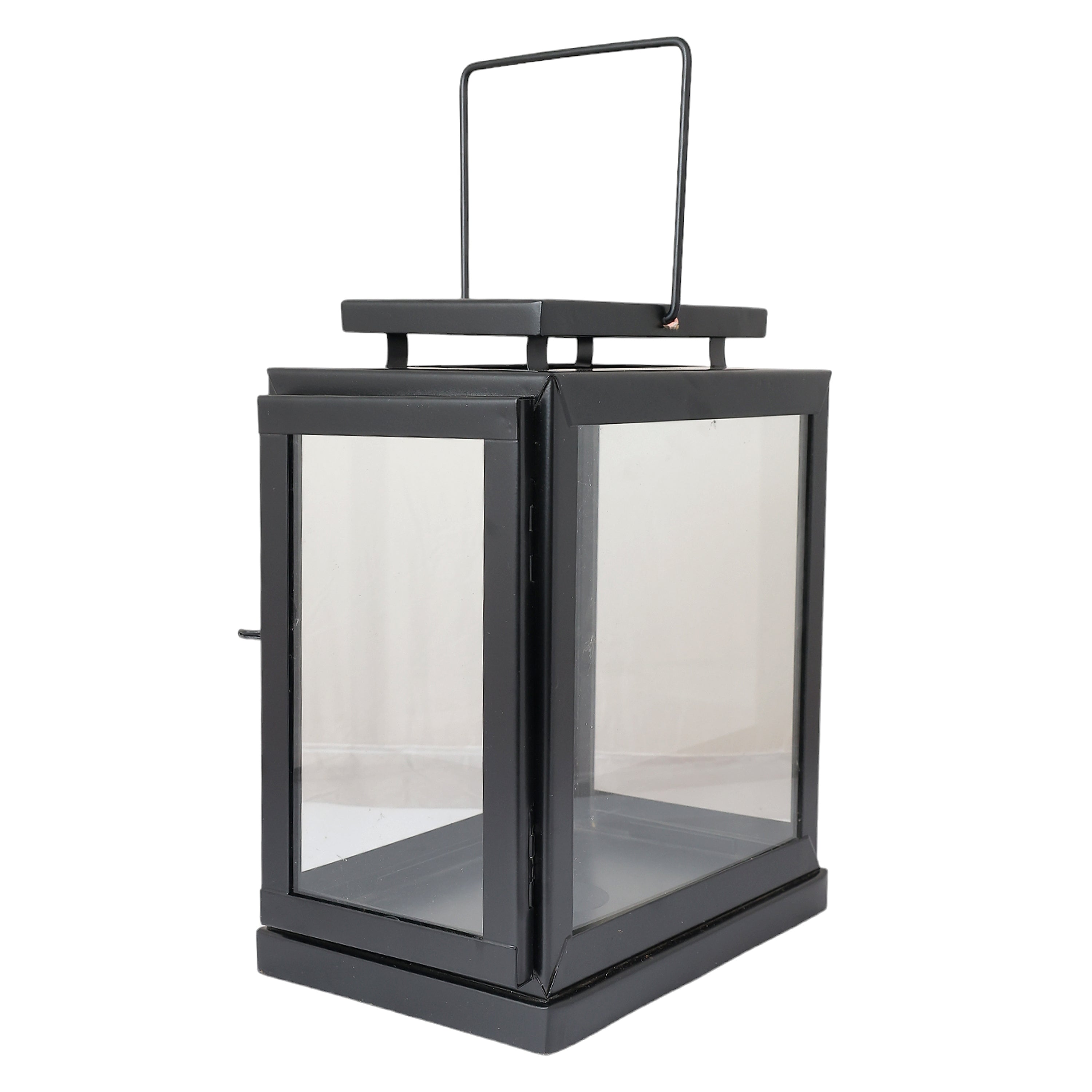 Black Metal Aroma Lamp | Contemporary Lantern for Home Decor