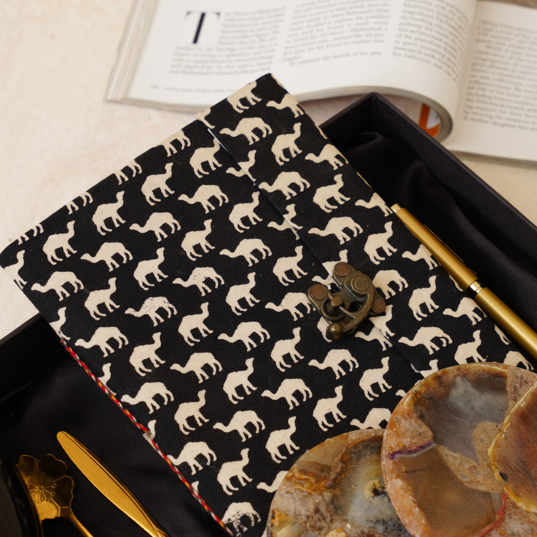 Black Office Essentials Gift Box – Mugs, Diary & Coasters