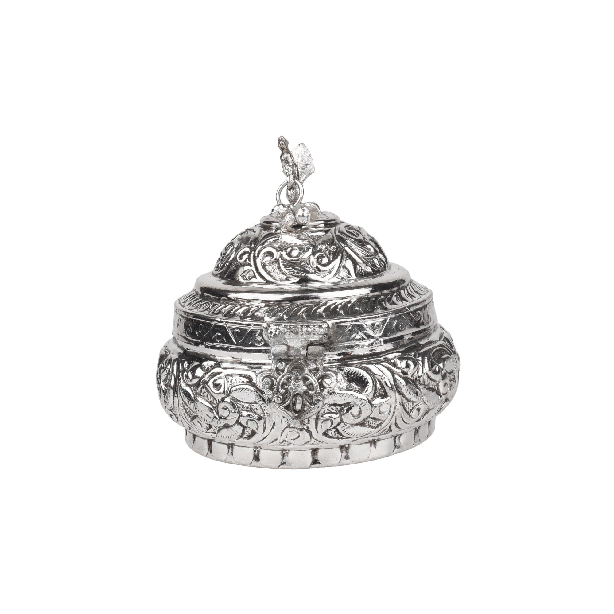 German Silver Floral Engraved Multipurpose Center piece for Home decor and Eid Gifting