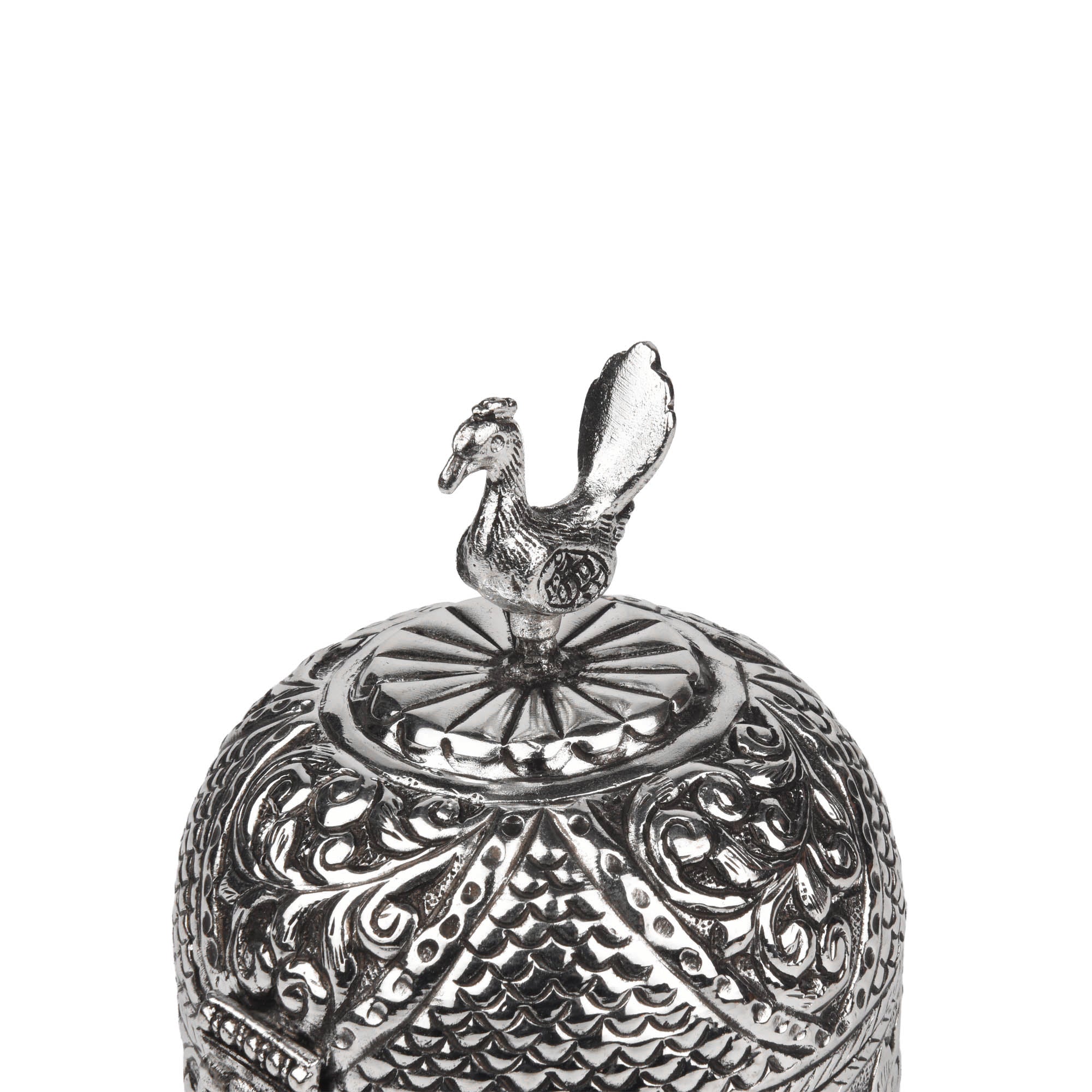 German Silver Peacock Design Multipurpose Center Piece for home decor and Eid Gifting