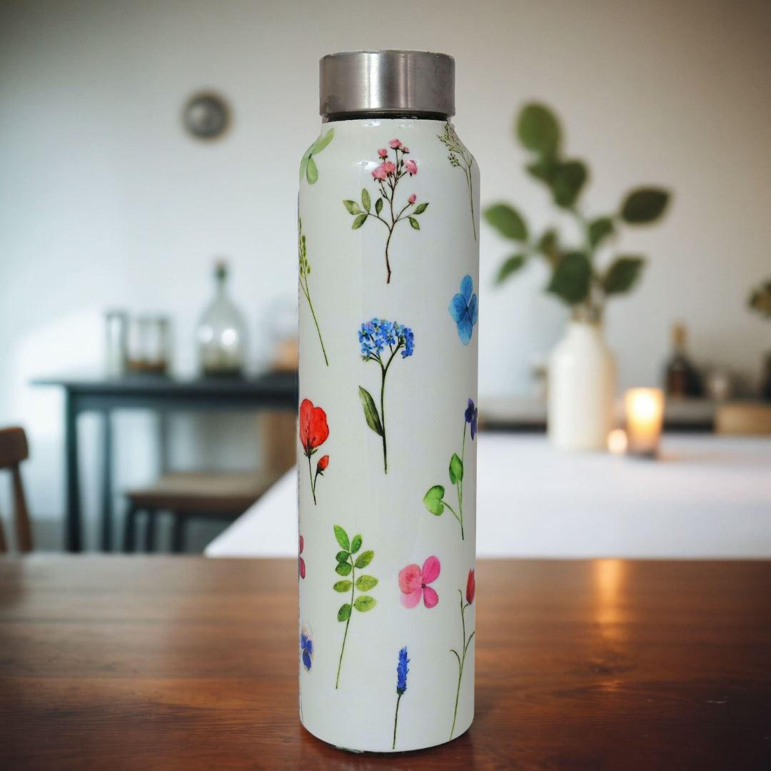 Handcrafted Eco-Friendly Meenakari Stainless Steel Bottle(1L)