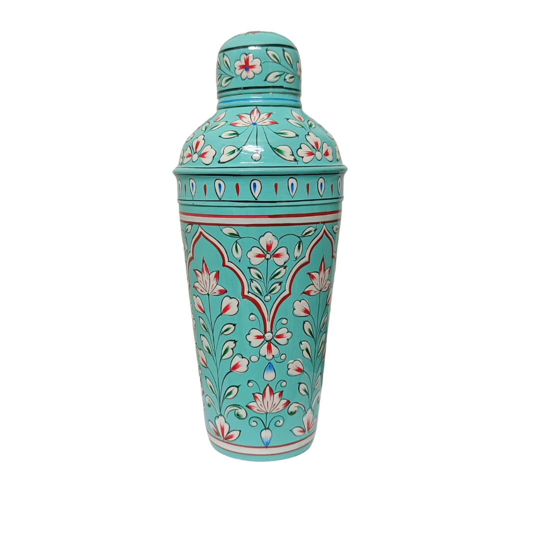 Premium Hand Painted Stainless Steel Cocktail Shaker with Peg Measurer