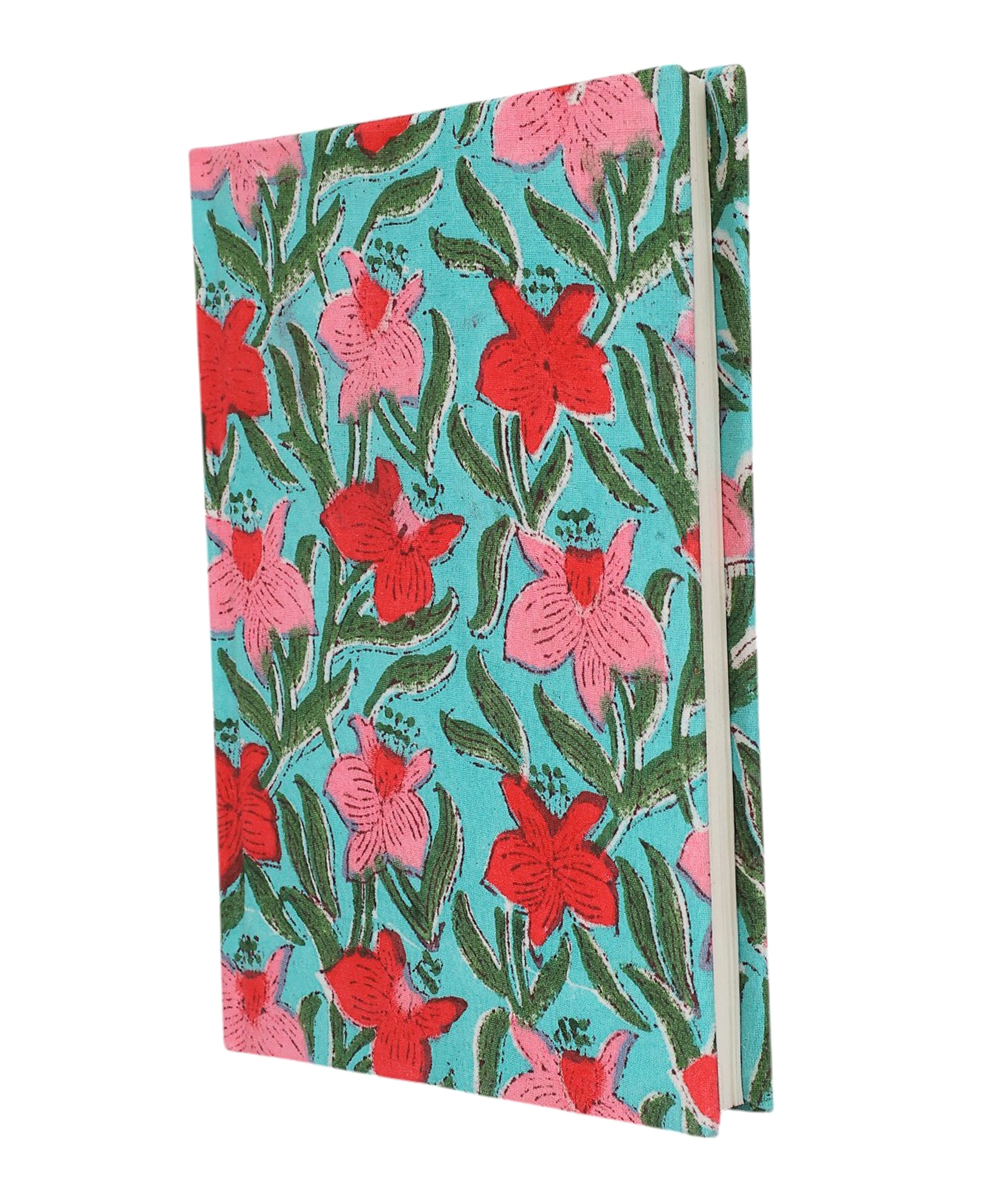 Floral Block Print Diary | Handmade Diary for Writing & Notes