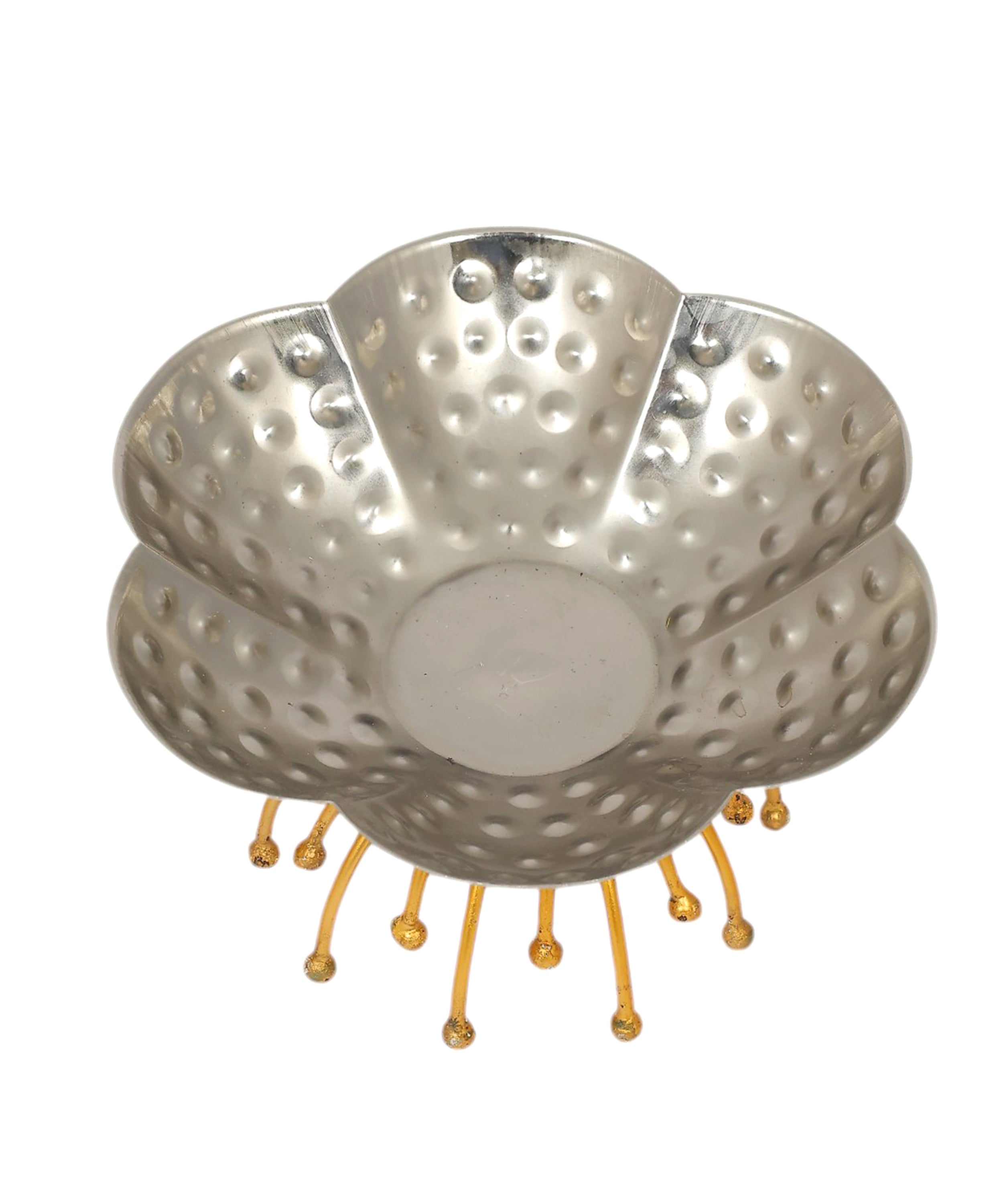 Flower Urli | Gold and Silver | Decorative Indian Home Decor