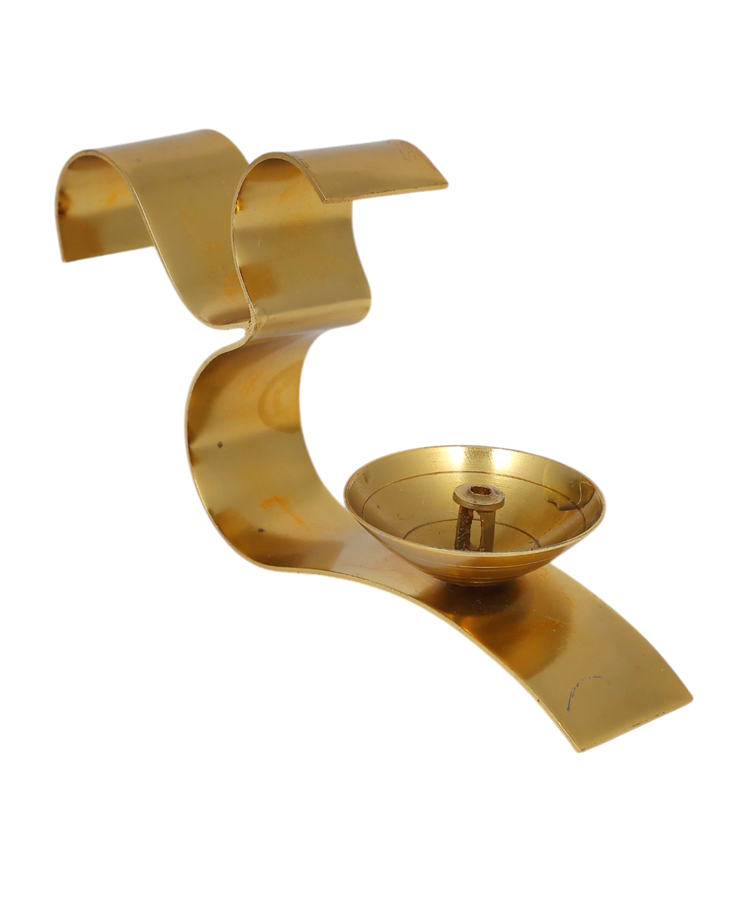 Om Diya With Handle | Puja And Festive Decor | Golden Diya