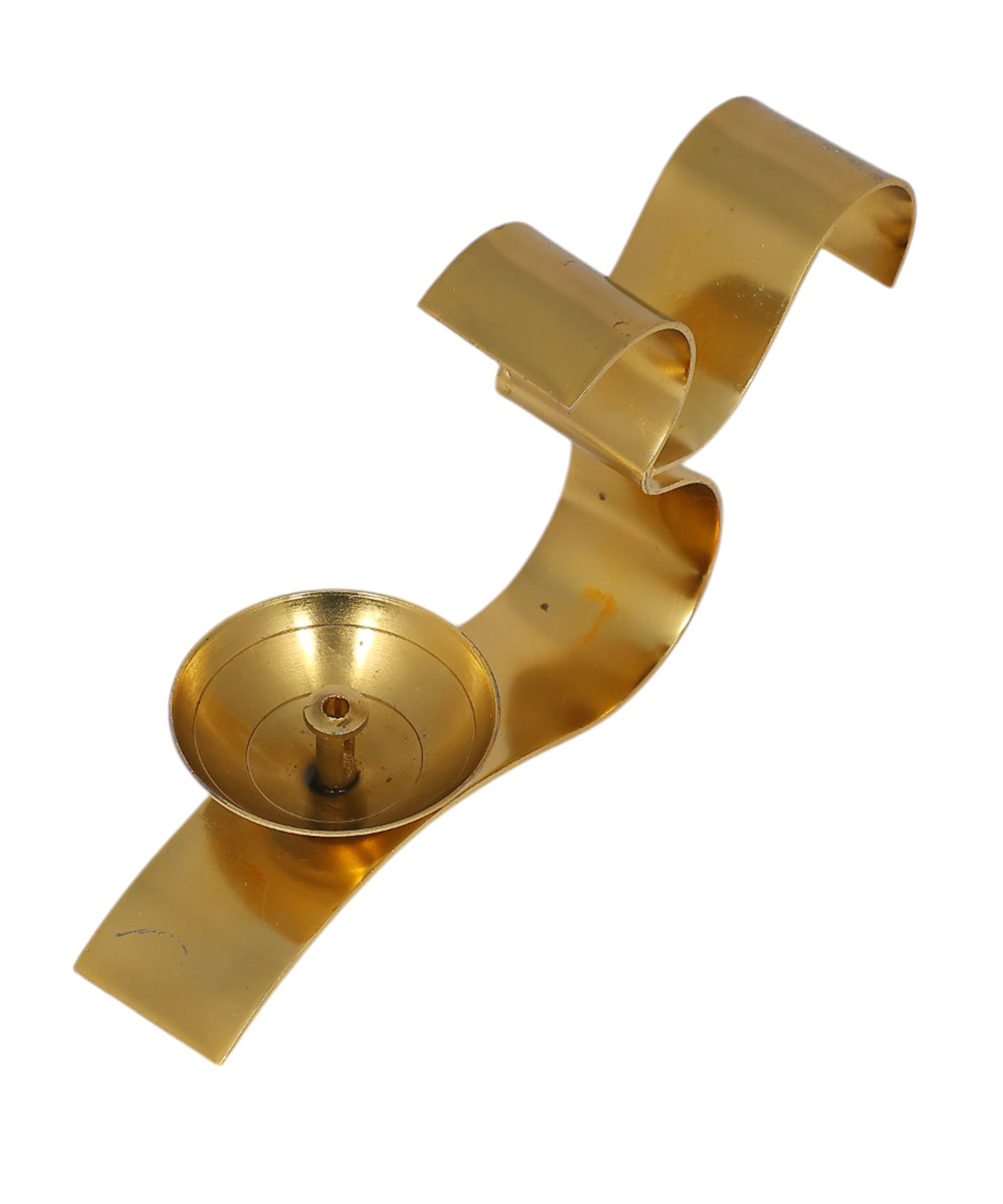 Om Diya With Handle | Puja And Festive Decor | Golden Diya