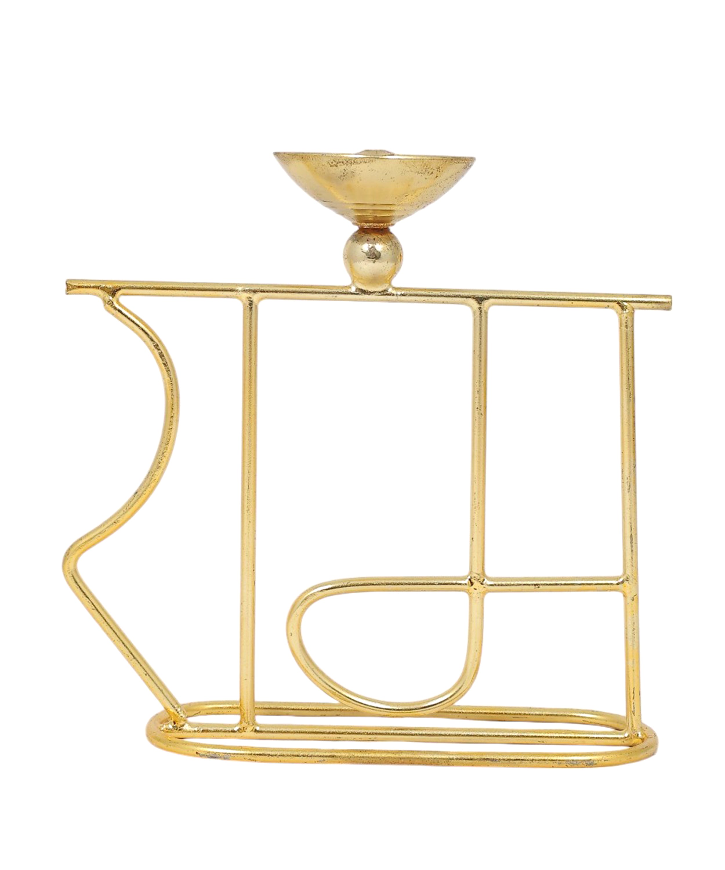 Ram Oil Lamp Diya | Puja and Festive Decor | Golden Diya