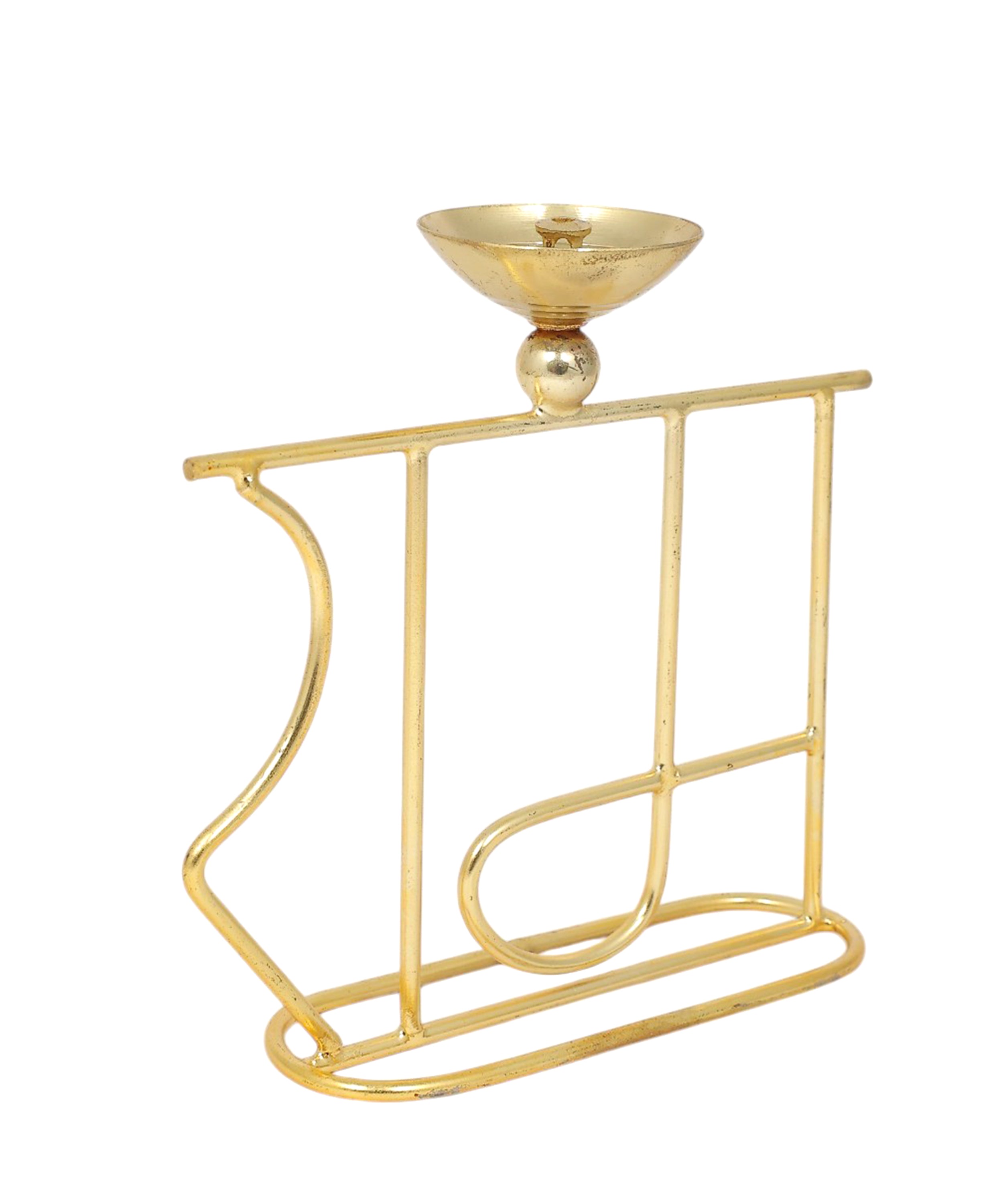 Ram Oil Lamp Diya | Puja and Festive Decor | Golden Diya