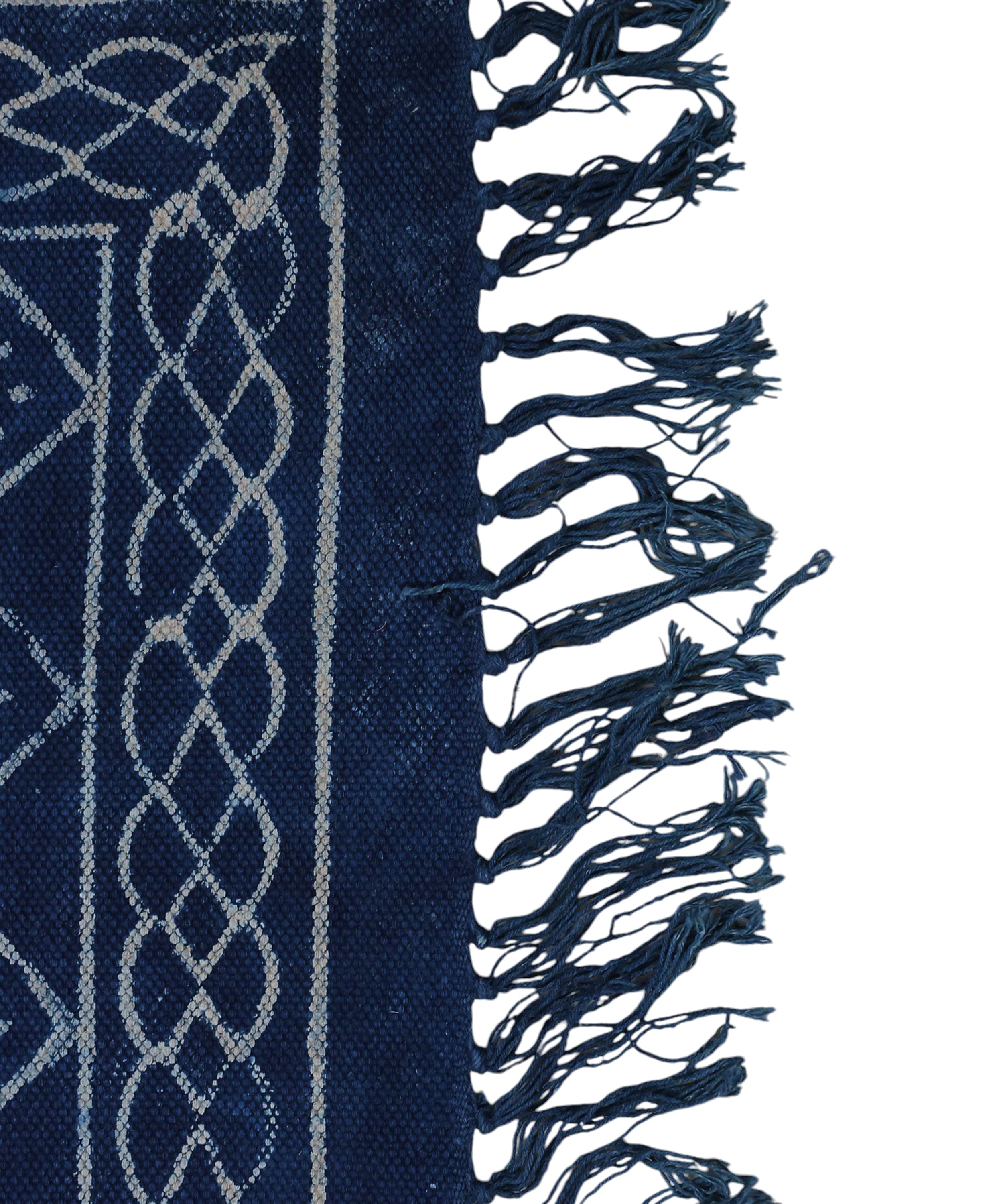 Diamond Pattern Knit Rug | Handcrafted Cotton Area Rug for Home & Living Room Decor