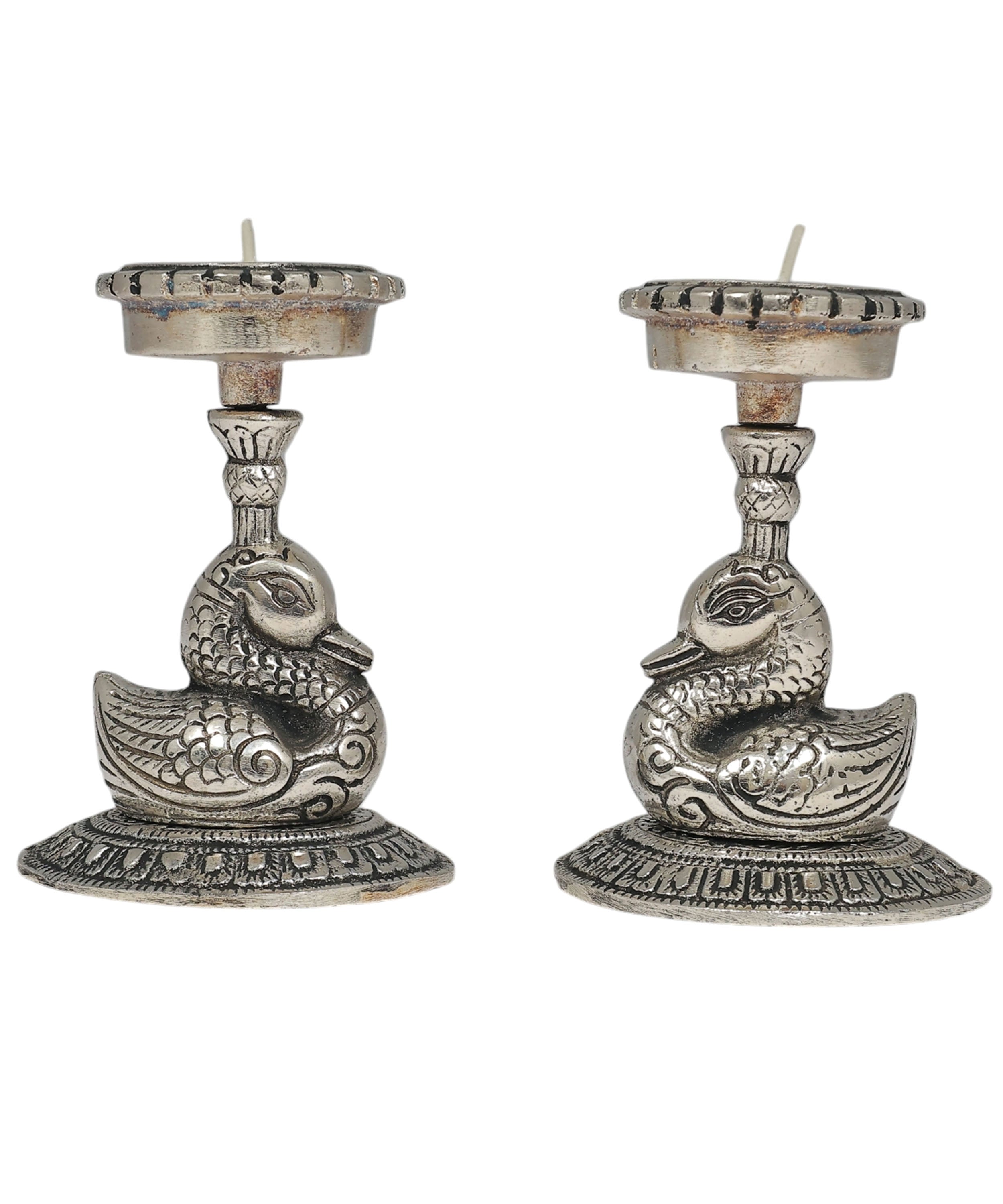 Swan Tealight Holders | Elegant Candle Holders for Home & Festive Decor | Set Of 2