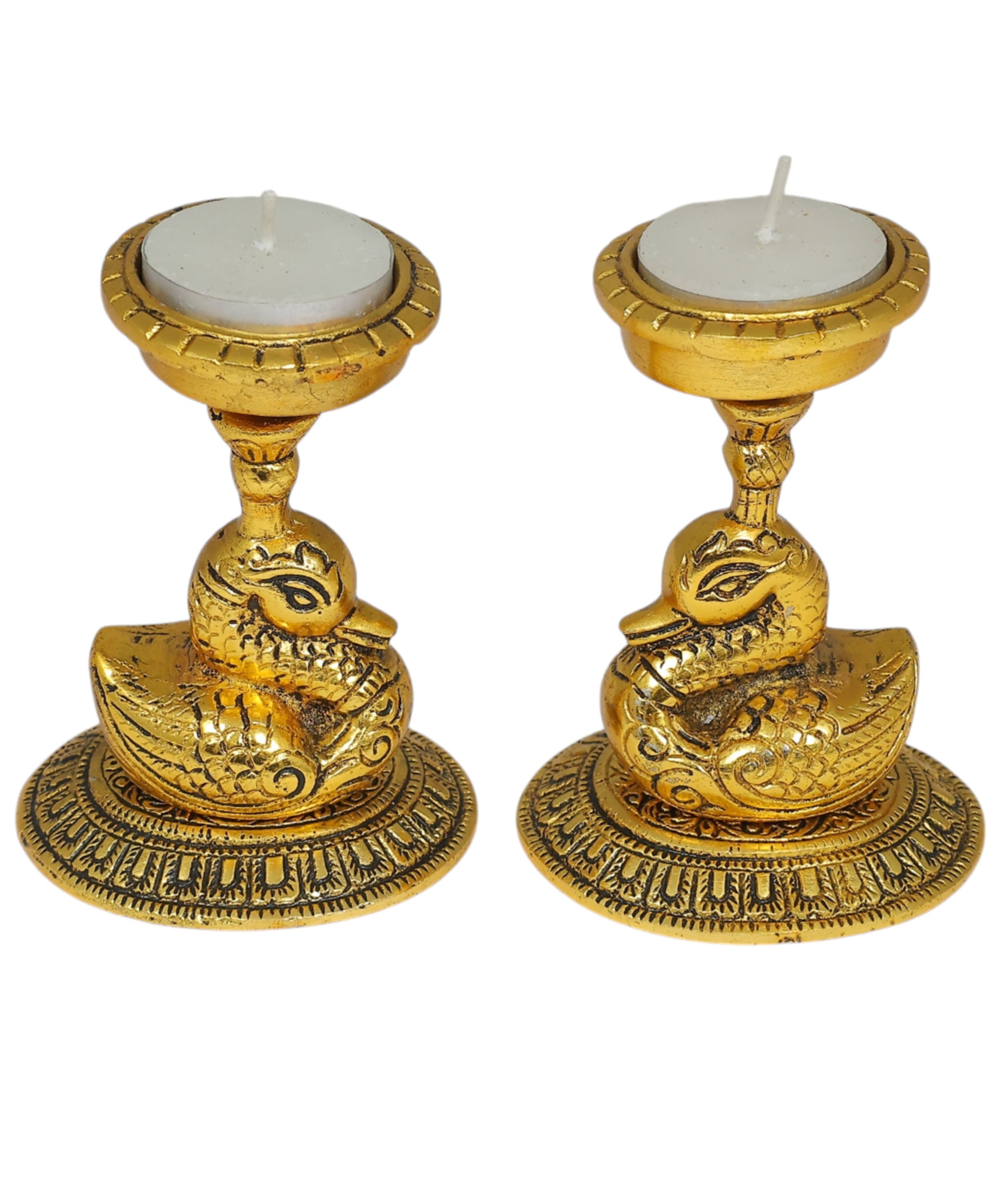 Swan Tealight Holders | Elegant Candle Holders for Home & Festive Decor | Set Of 2