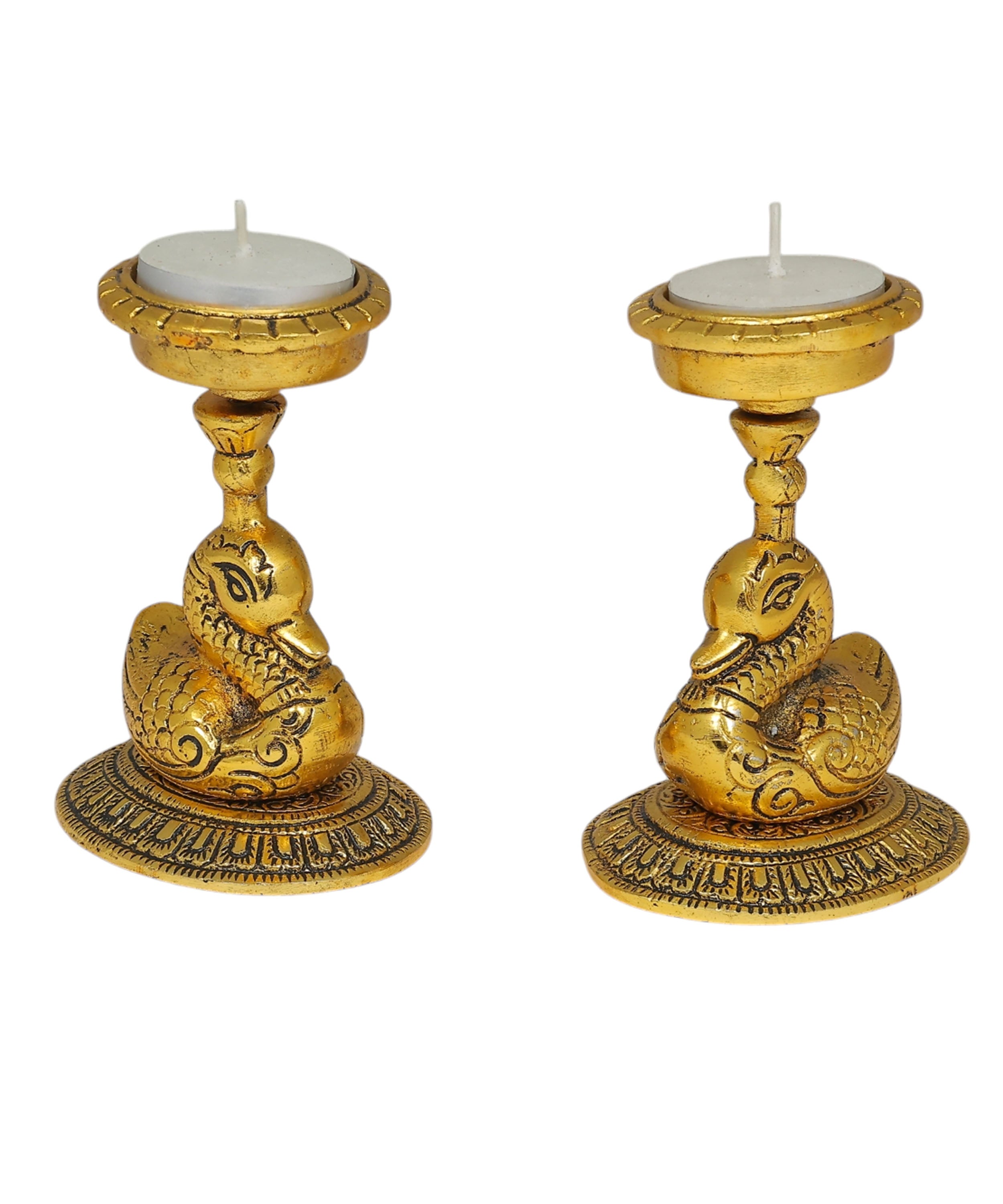 Swan Tealight Holders | Elegant Candle Holders for Home & Festive Decor | Set Of 2