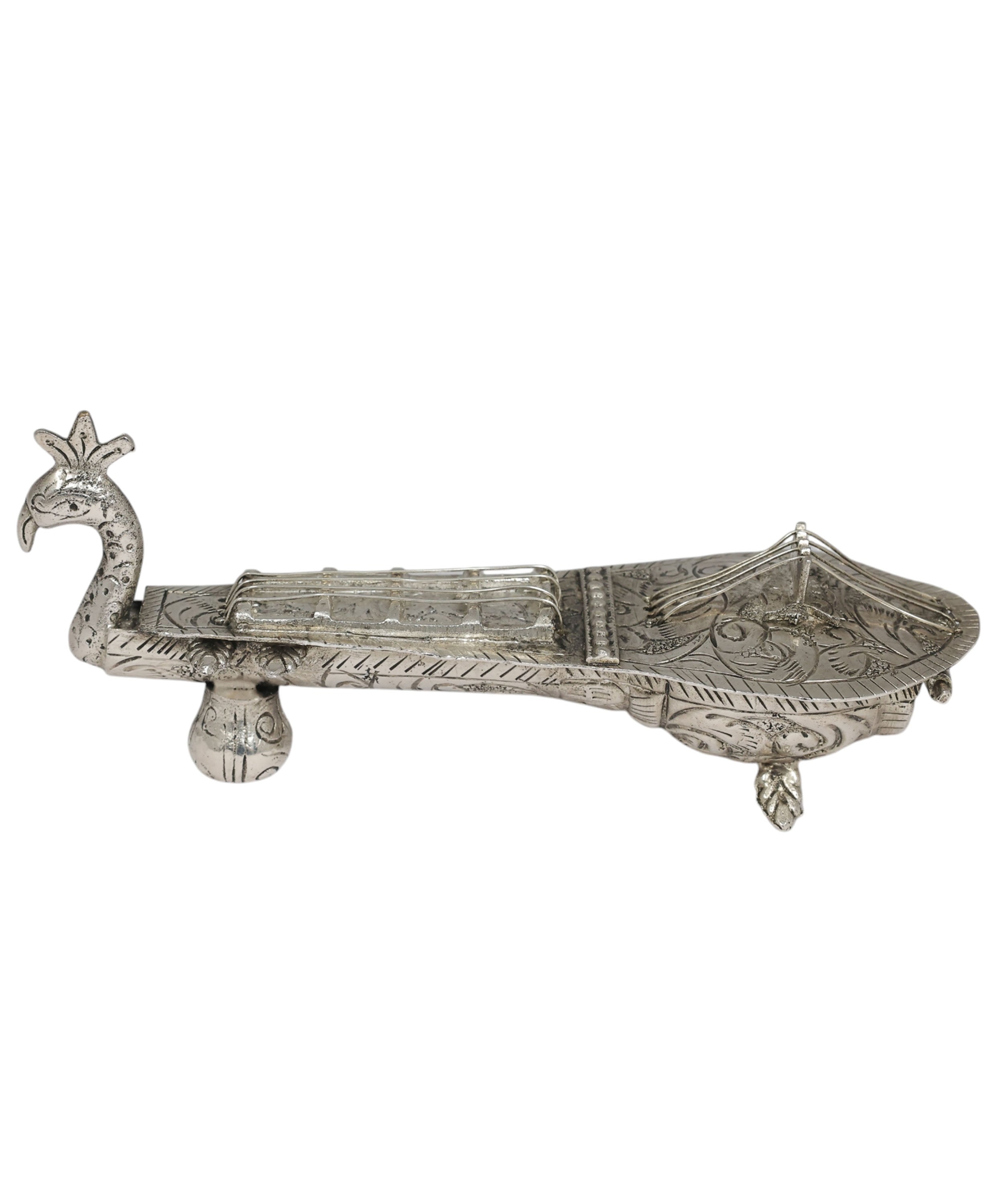 Decorative Silver Carving Tabla Set | Handcrafted Musical Showpiece for Home & Office Decor