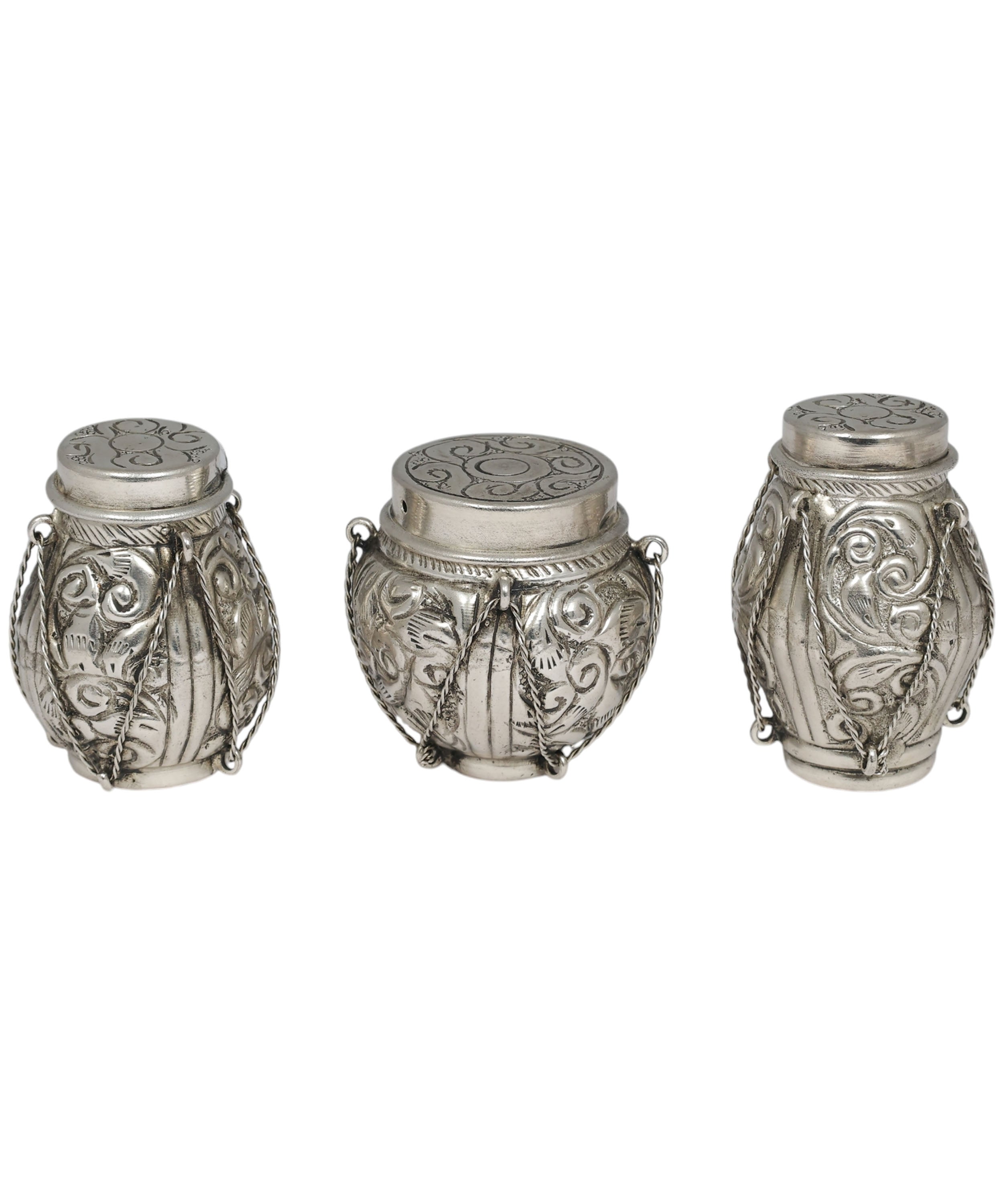 Decorative Silver Carving Tabla Set | Handcrafted Musical Showpiece for Home & Office Decor