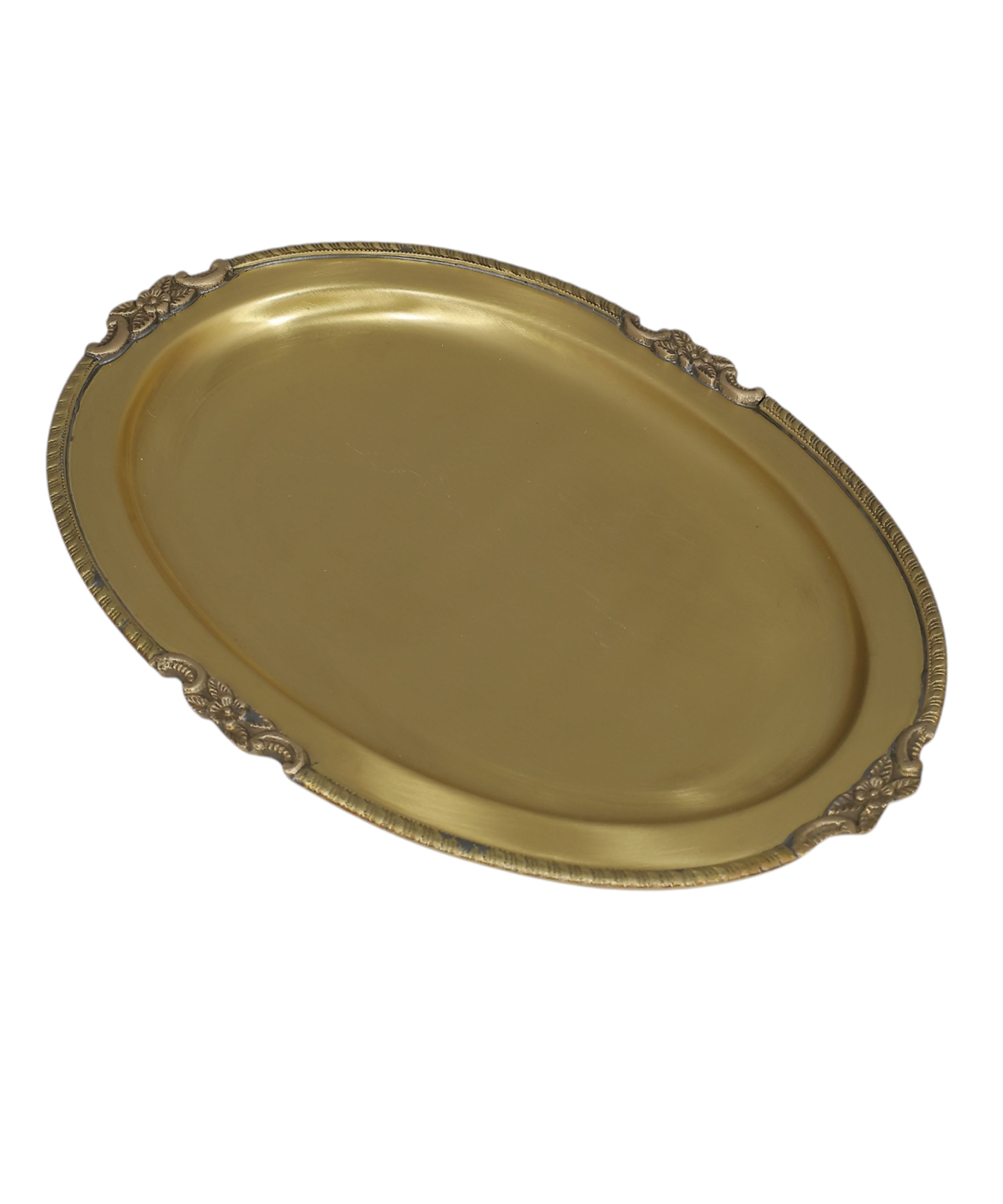 Luxury Brass Serving Tray | Decorative Vintage Tray for Dining, Coffee Table & Home Décor
