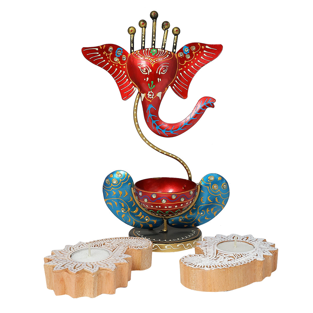 Ganesh T-Lite & Diya Gift