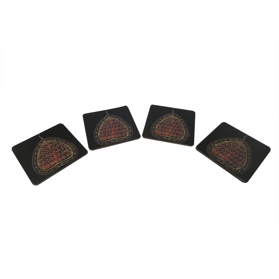 Elegant Print MDF Coaster – Stylish & Durable Design (Set of 4)