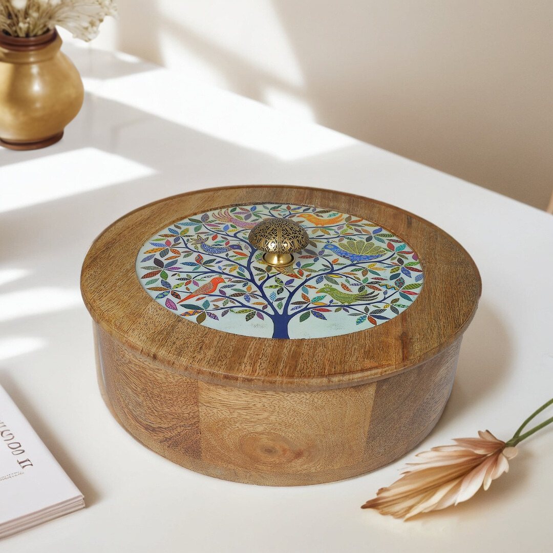 Sophisticated Wooden Multipurpose Storage Box  | Ecofriendly Tableware | Stylish & Durable