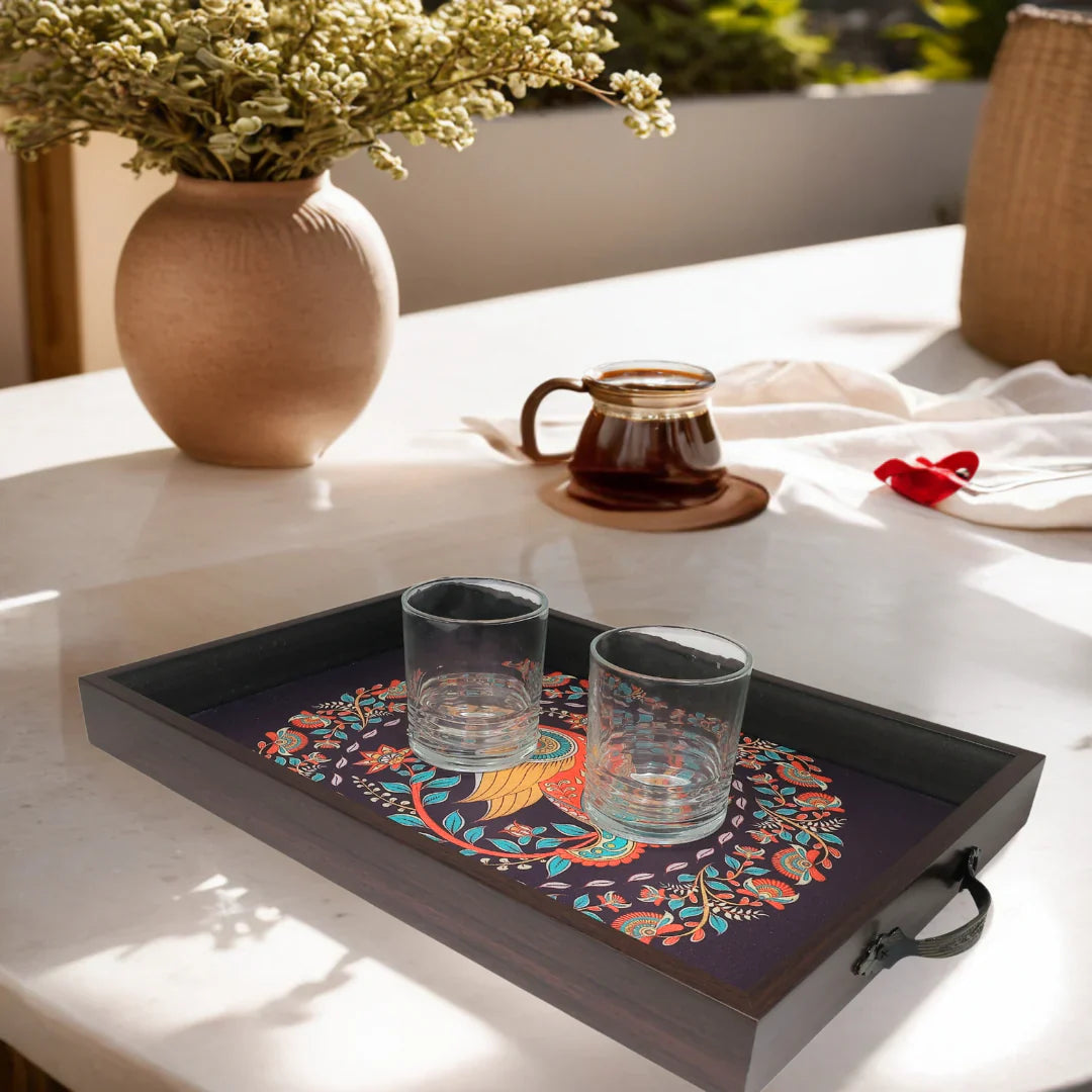 Elegant Rectangular MDF Serving Tray | Stylish & Durable Tray for Home & Dining Decor