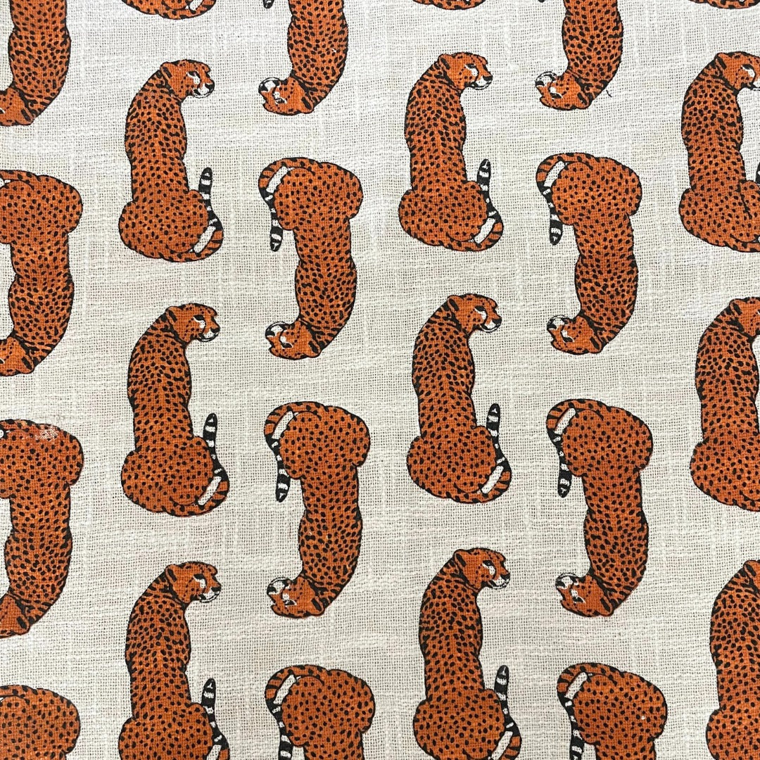 Wild Cheetah Block Print Cotton Throw  | Perfect for Living Room and Bedroom Decor