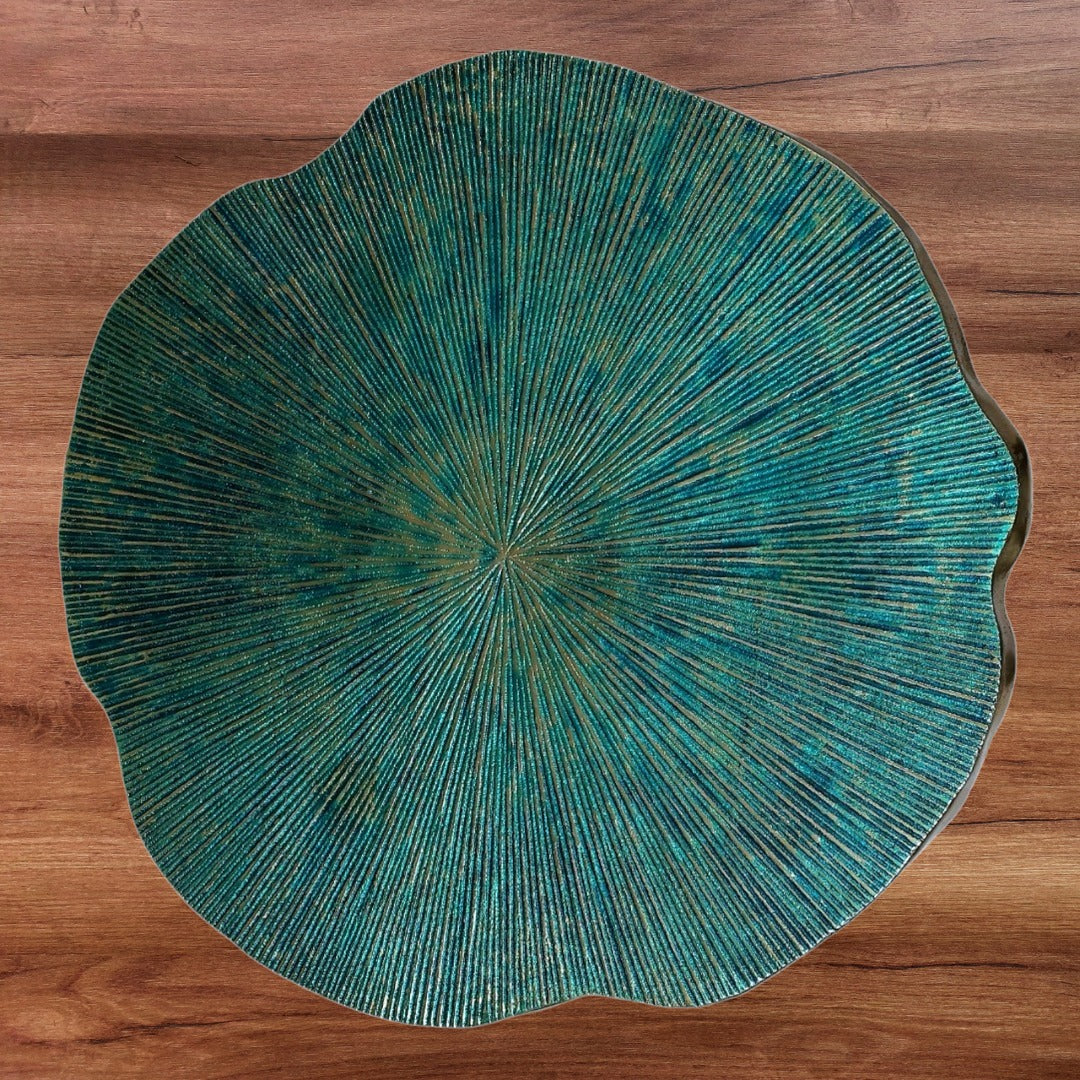 Contemporary Nickel Green End Table | Stylish Accent Table for Home, Living Room & Bedroom Decor