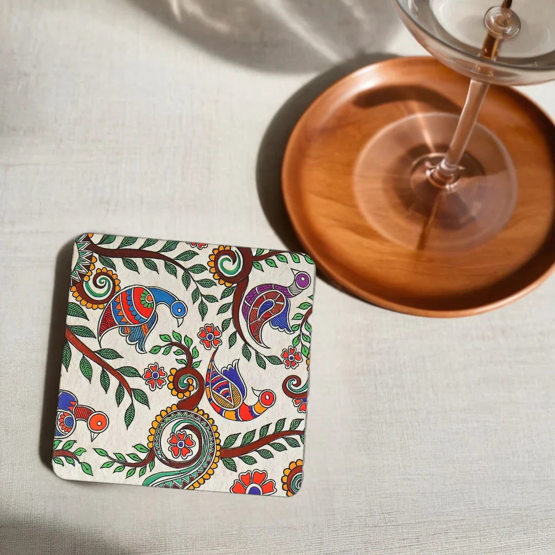 Elegant MDF Print Coaster – Stylish & Durable Design (Set Of 4)