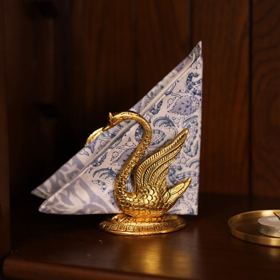 Diwali Gift Box – Swan Tissue Holder +  Wooden Diya Combo