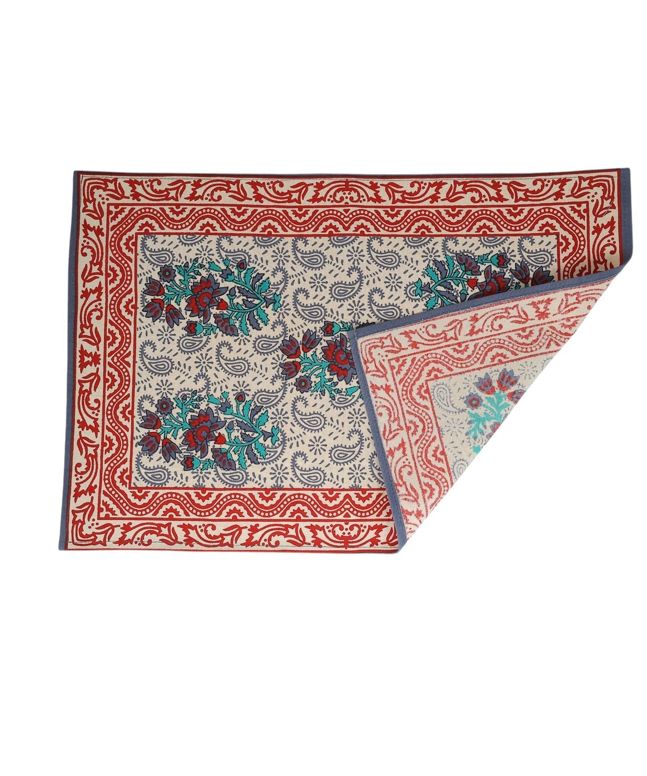 Block Printed Table Placemat (Set of 6) | Handcrafted Dining Placemats