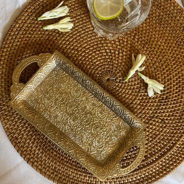 Handcrafted Brass Snack Tray Eid Gift