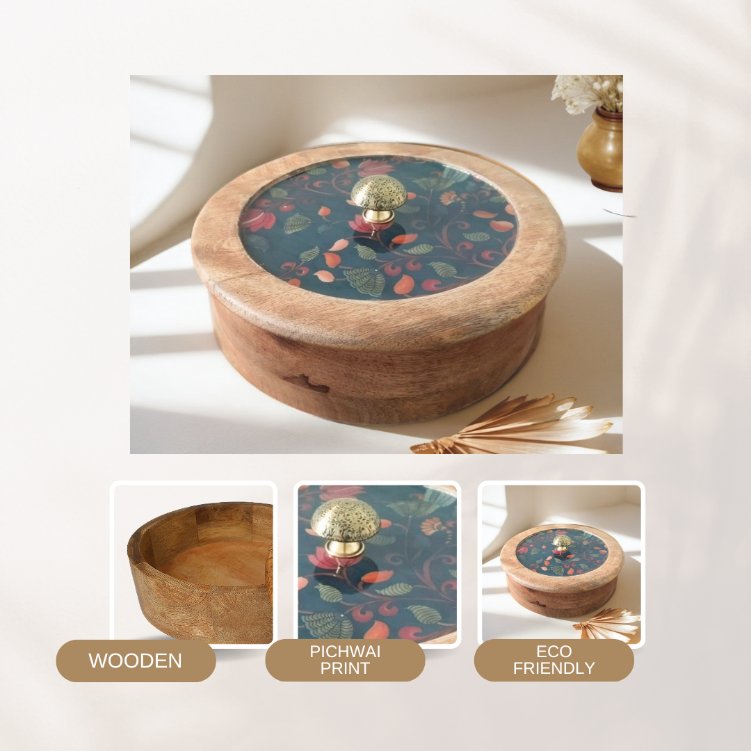 Sophisticated Wooden Multipurpose Storage Box  | Ecofriendly Tableware | Stylish & Durable